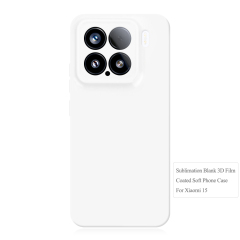 Sublimation 3D Film Soft Phone Case For Xiaomi 15 Series Heat Press Silicone Customizable Phone Cover Full Cover Mobile Phone Case