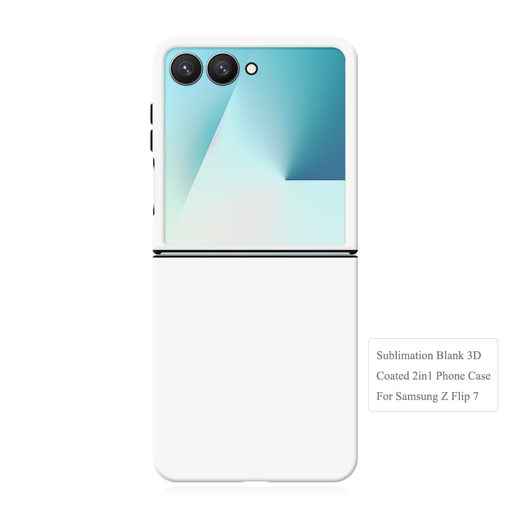 New Arrival 3D 2in1 Film Coated Phone Case Sublimation Foldable Phone Cover Customized DIY Cell Phone Case for Samsung Z Flip 7, Sumsung Flip Series