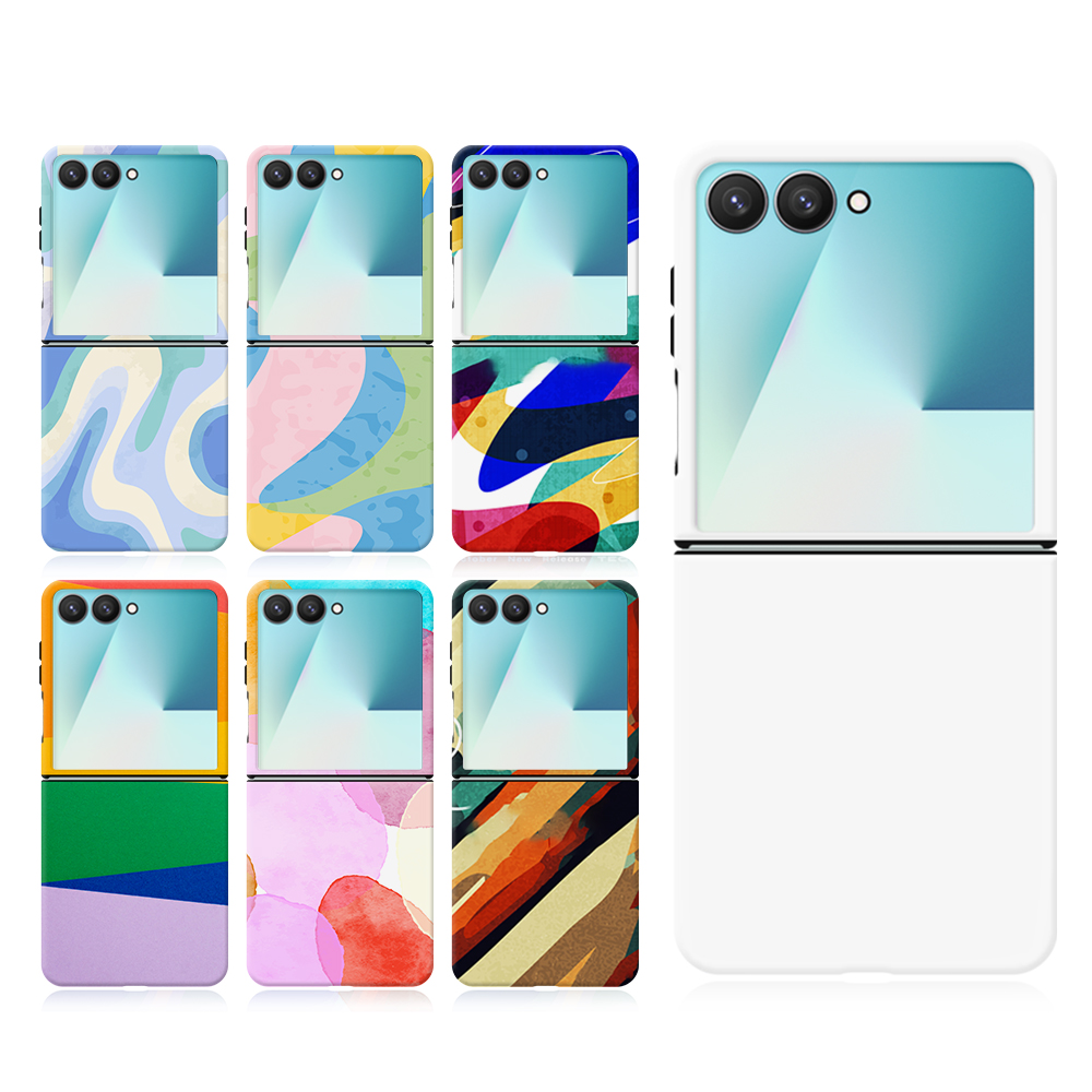 New Arrival 3D 2in1 Film Coated Phone Case Sublimation Foldable Phone Cover Customized DIY Cell Phone Case for Samsung Z Flip 7, Sumsung Flip Series