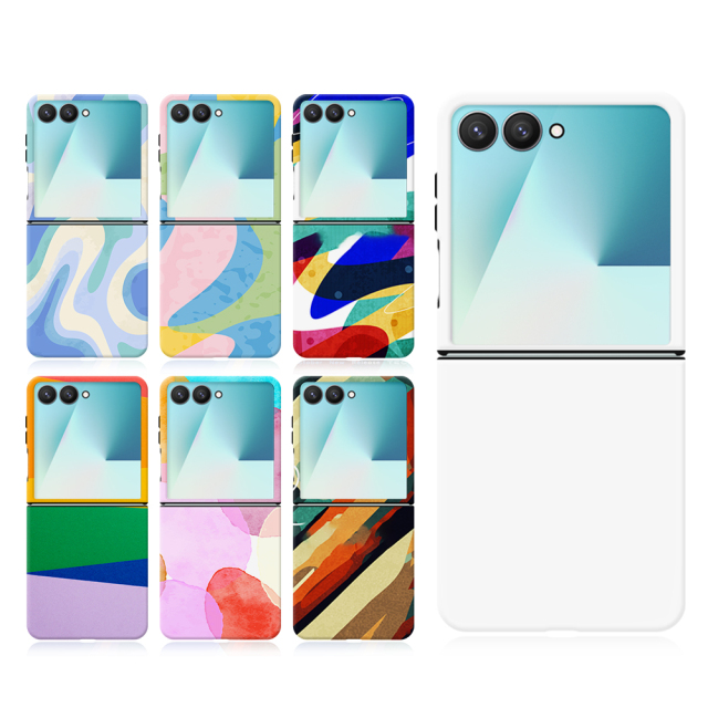 New Arrival 3D 2in1 Film Coated Phone Case Sublimation Foldable Phone Cover Customized DIY Cell Phone Case for Samsung Z Flip 7, Sumsung Flip Series