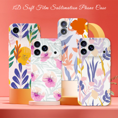 Sublimation 3D Film TPU Phone Case For iPhone 17,16,15,14,13,12 Series Sublimation 3D Soft Coated Phone Case 3D Heat Transfer Silicone Phone Case