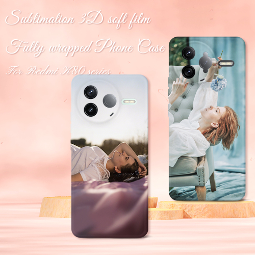 Sublimation 3D Film Soft Phone Case for Redmi K80 Heat Press Silicone Customizable Phone Cover TPU Full Cover Mobile Phone Case for Redmi Series