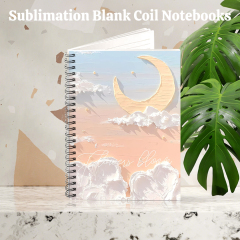 Sublimation Blank Heat Transfer Spiral Notebook - Hardboard Cover Journal, Customizable Spiral-Bound Notebook | Heat-Transfer Printable Hard Cover Spiral Notebook for Daily Use Sublimation Stationery