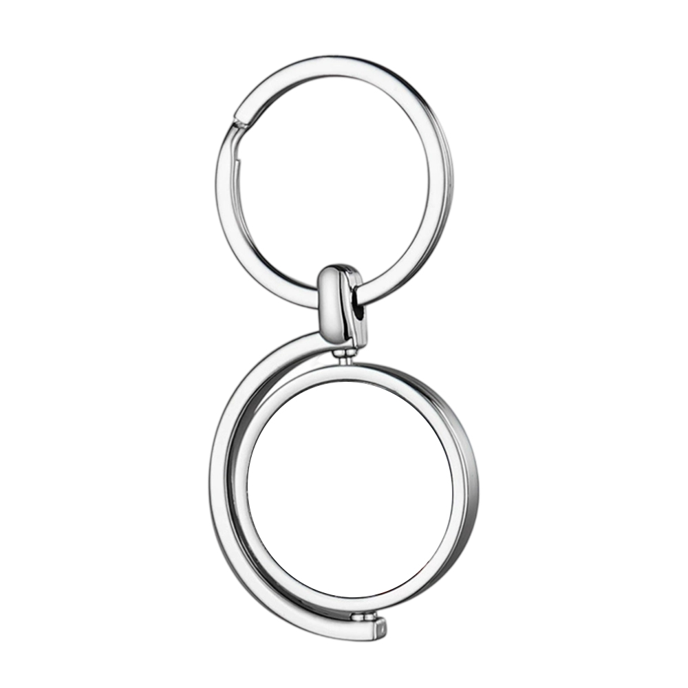 DIY Sublimation 360 Degrees Rotatable Keychain Blank Double-sided Printing Decoration Heat Press Metal Pendant Keychain Small Gift