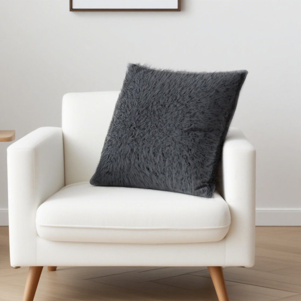 Sublimation Short Plush Pillowcase - Front Plush, Back Printable, Pink & Grey Pillow Case | Heat-Transfer Blank Pillow Cover, Customizable Soft Cushion Case