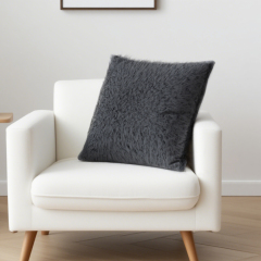 Sublimation Short Plush Pillowcase - Front Plush, Back Printable, Pink & Grey Pillow Case | Heat-Transfer Blank Pillow Cover, Customizable Soft Cushion Case