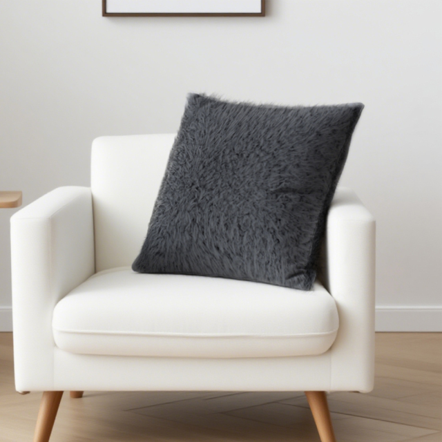 Sublimation Short Plush Pillowcase - Front Plush, Back Printable, Pink & Grey Pillow Case | Heat-Transfer Blank Pillow Cover, Customizable Soft Cushion Case