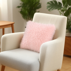 Sublimation Short Plush Pillowcase - Front Plush, Back Printable, Pink & Grey Pillow Case | Heat-Transfer Blank Pillow Cover, Customizable Soft Cushion Case