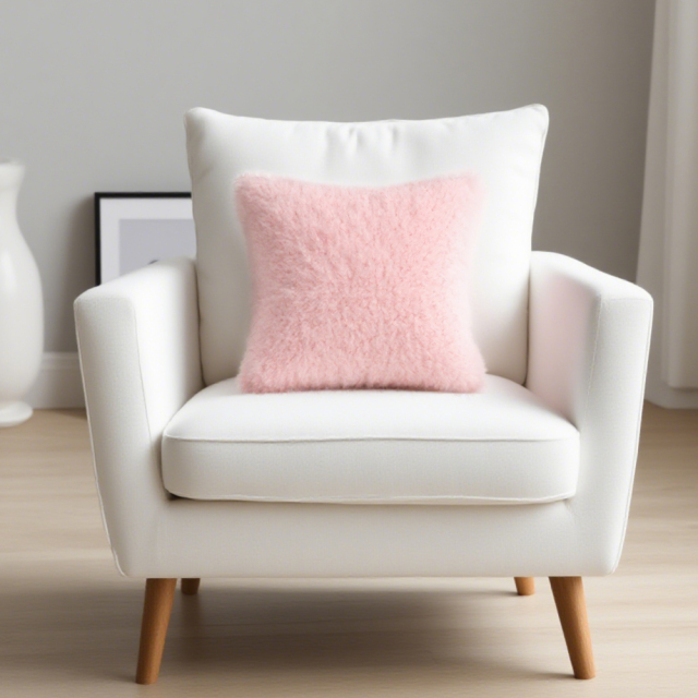 Sublimation Short Plush Pillowcase - Front Plush, Back Printable, Pink & Grey Pillow Case | Heat-Transfer Blank Pillow Cover, Customizable Soft Cushion Case