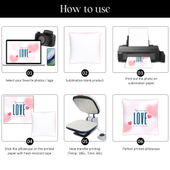 Sublimation Short Plush Pillowcase - Front Plush, Back Printable, Pink & Grey Pillow Case | Heat-Transfer Blank Pillow Cover, Customizable Soft Cushion Case