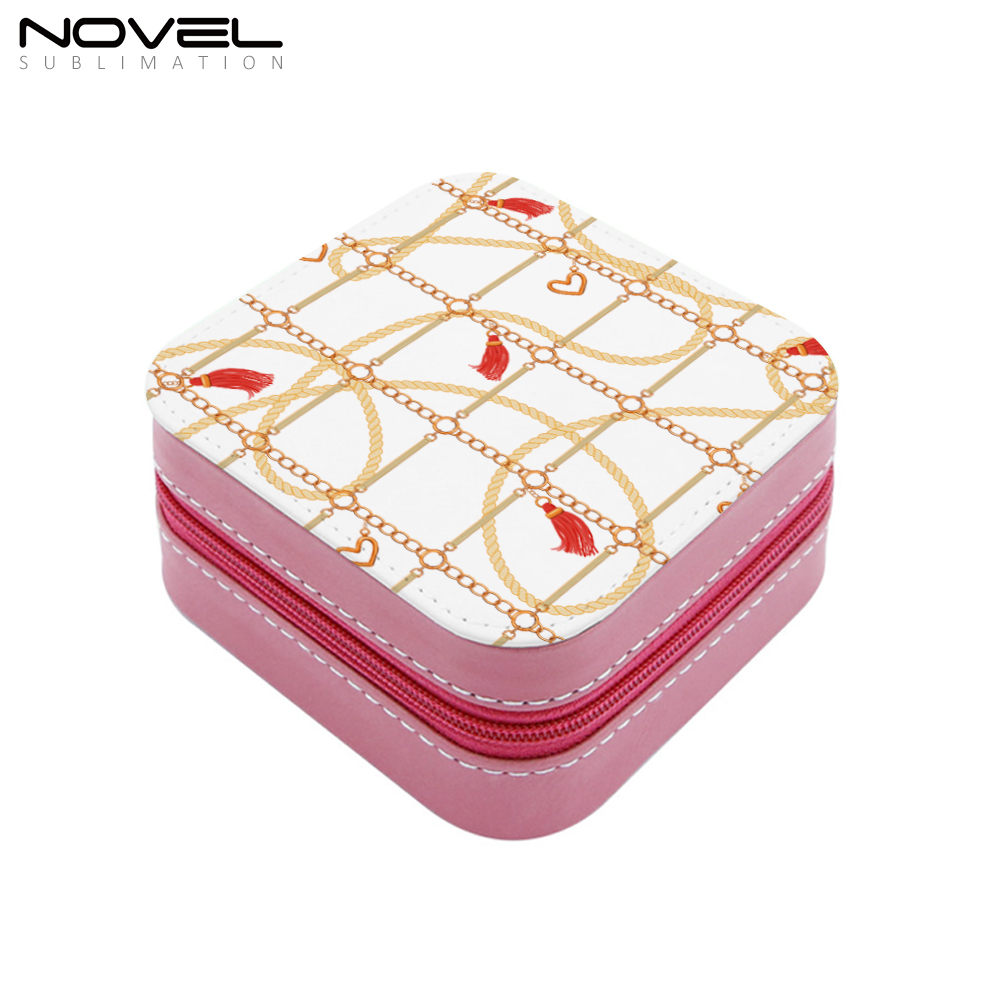 High Quality PU Leather Sublimation Blank Jewelry Box with 7 Colors Jewelry Storage Box