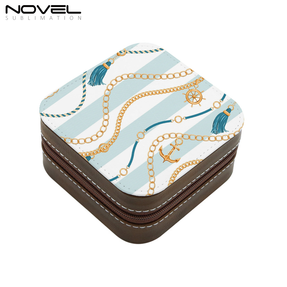 High Quality PU Leather Sublimation Blank Jewelry Box with 7 Colors Jewelry Storage Box
