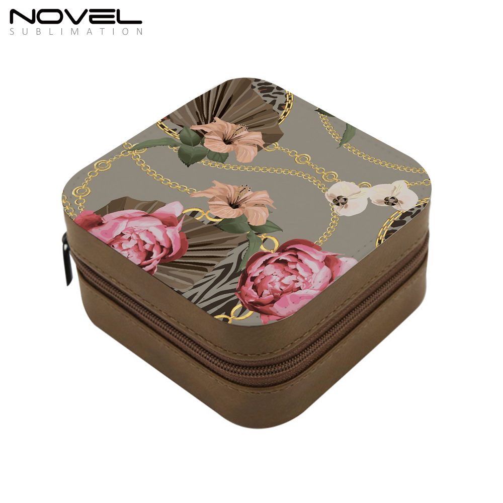 High Quality PU Leather Sublimation Blank Jewelry Box with 7 Colors Jewelry Storage Box