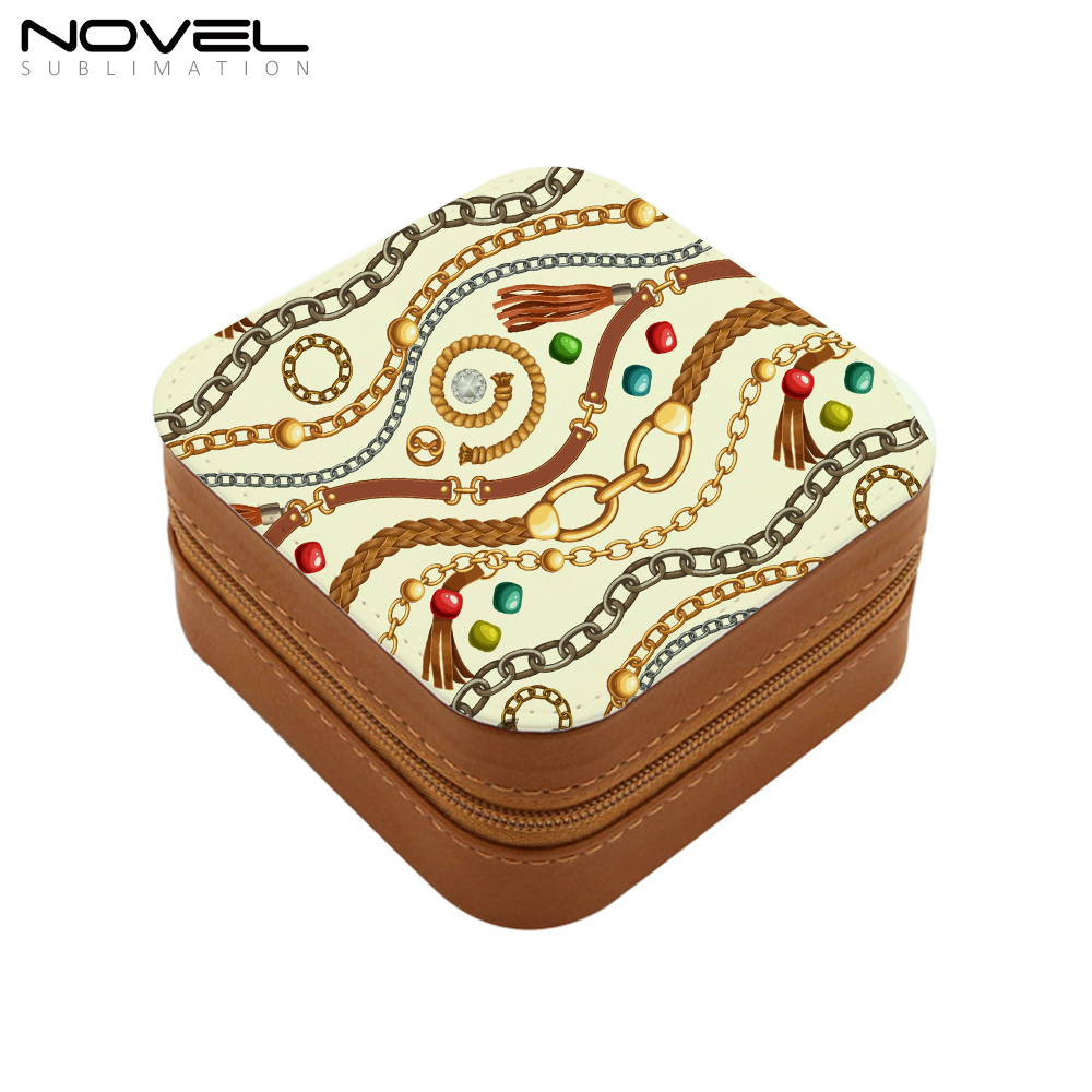 High Quality PU Leather Sublimation Blank Jewelry Box with 7 Colors Jewelry Storage Box