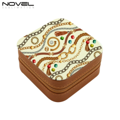 PU Leather Sublimation Blank Jewelry Box with 7 Colors