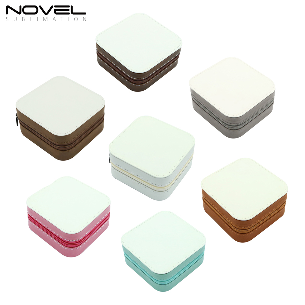 High Quality PU Leather Sublimation Blank Jewelry Box with 7 Colors Jewelry Storage Box