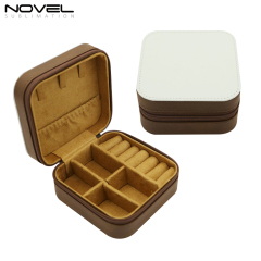 PU Leather Sublimation Blank Jewelry Box with 7 Colors