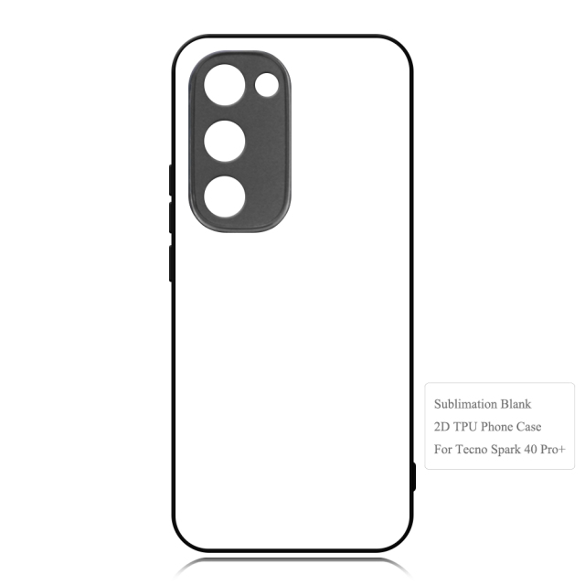 Smooth Sides!!! For Tecno Spark 40 Series Sublimation 2D TPU Silicone Phone Case Cover With Aluminum Insert