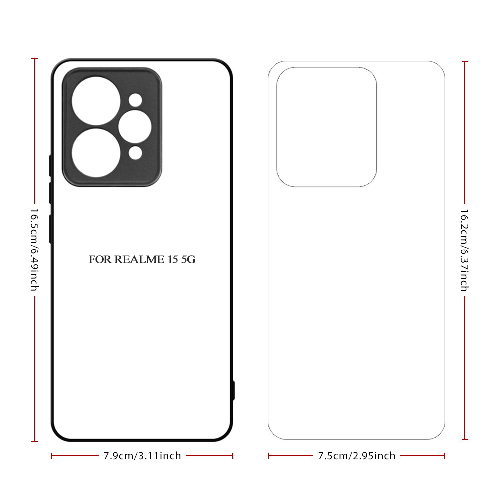 Sublimation 2D TPU Phone Cases for Realme P4 Power, Realme 15 5G, Realme 14 5G, Realme 13 Pro 5G, Realme14 Pro 5G,14 Pro+ 5G,Realme P3 Pro 5G Heat Transfer 2D TPU Phone Back Cover With Aluminum Sheet For DIY Customization.