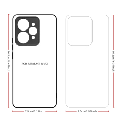 Sublimation 2D TPU Phone Cases for Realme 15 5G, Realme 14 5G, Realme 13 Pro 5G, Realme14 Pro 5G,14 Pro+ 5G,Realme P3 Pro 5G Heat Transfer 2D TPU Phone Back Cover With Aluminum Sheet For DIY Customization.