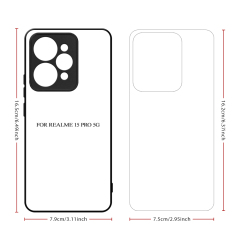 Sublimation 2D TPU Phone Cases for Realme 15 5G, Realme 14 5G, Realme 13 Pro 5G, Realme14 Pro 5G,14 Pro+ 5G,Realme P3 Pro 5G Heat Transfer 2D TPU Phone Back Cover With Aluminum Sheet For DIY Customization.