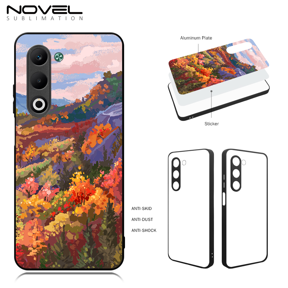 For Oppo A6X, A5 5G,A5 Pro 5G,A3X 5G,A3 Pro 5G Sublimation 2D TPU Case Cover With Aluminum Insert Blank Phone Case