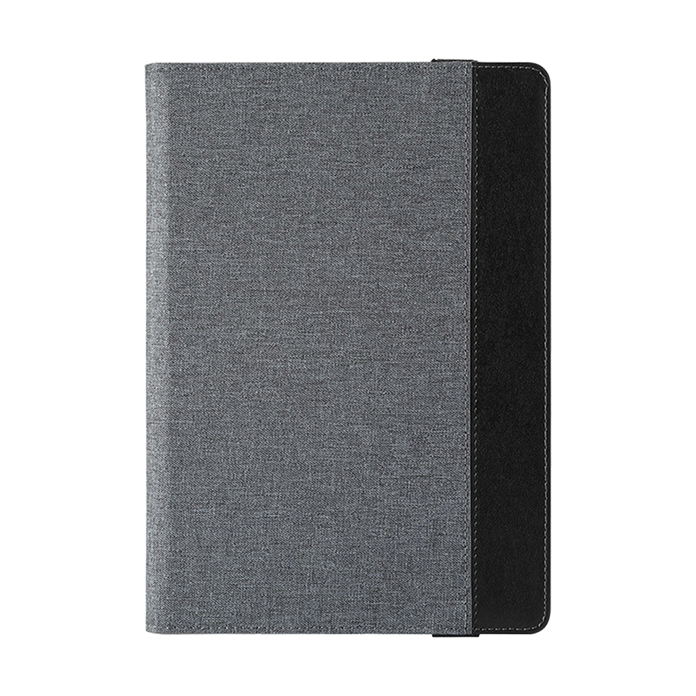Silver Gray Cotton Linen Protective Case for iPad Custom Holder with Silicone Buckle PU Cover Stand for iPad Series Universal Model