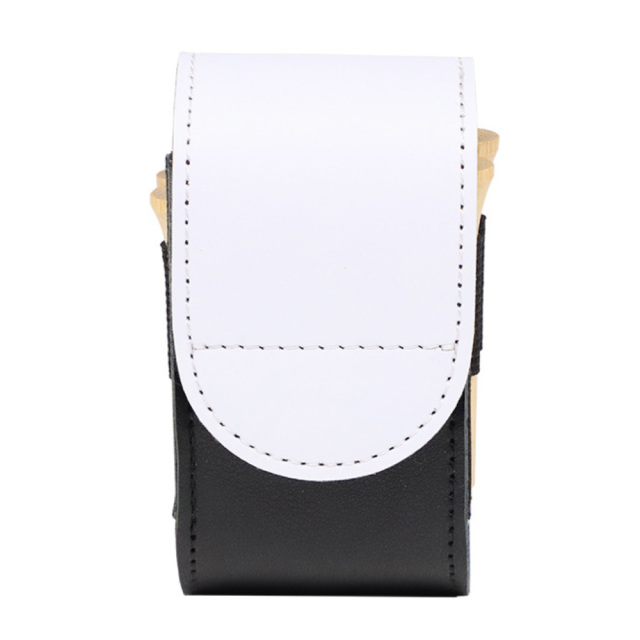 Sublimation Blank PU Leather Golf Mini Hanging Bag - Waistbelt-Mountable with Golf Bag Back Buckle & Velcro Closure