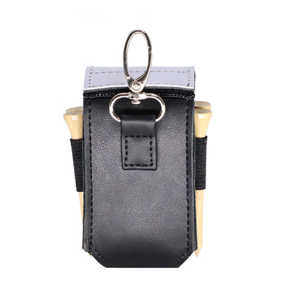 Sublimation Blank PU Leather Golf Mini Hanging Bag with Velcro Closure Heat Transfer DIY Golf Ball & Tee Storage Bag