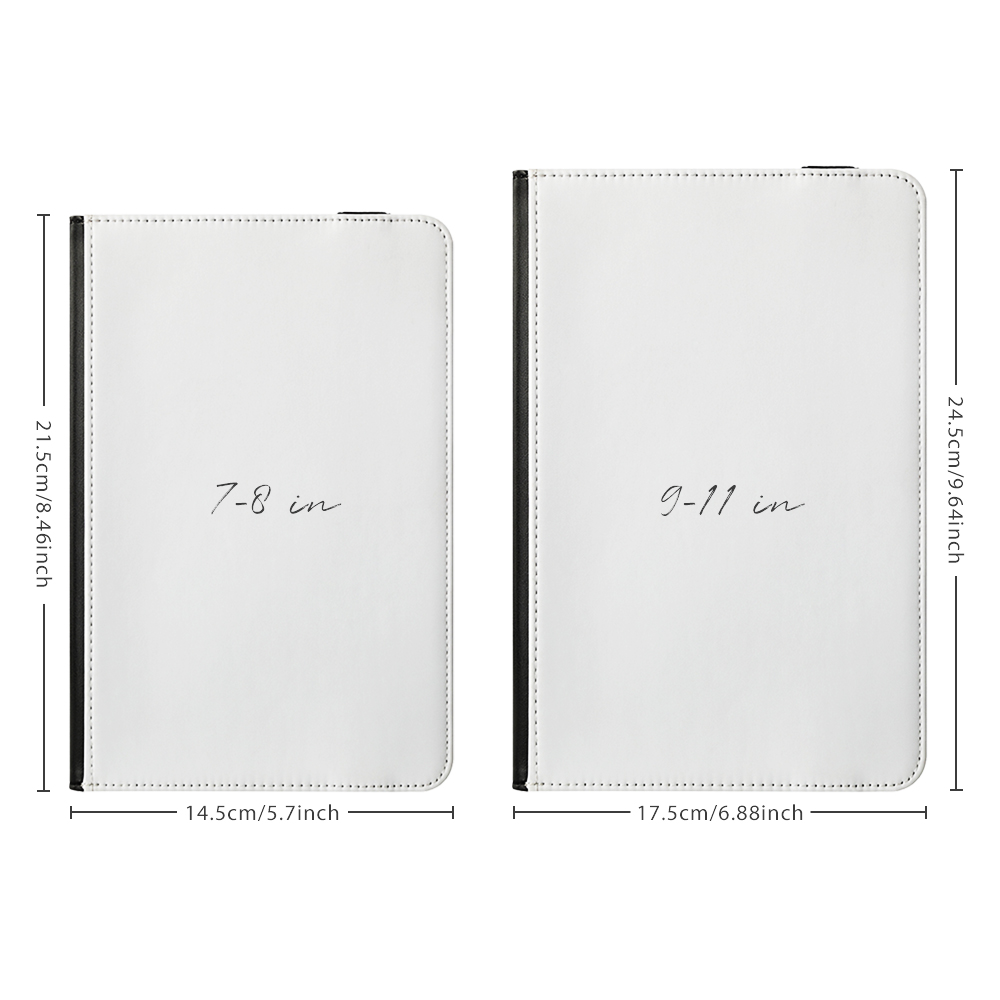 Universal Sublimation PU Leather Case for iPad Custom Holder with Silicone Buckle PU Cover for iPad Series Two Sizes to Choose