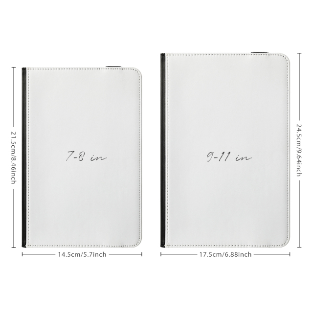 Universal Sublimation PU Leather Case for iPad Custom Holder with Silicone Buckle PU Cover for iPad Series Two Sizes to Choose