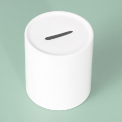 Blank Sublimation Ceramic Piggy Bank - Sublimation & Heat Transfer Printable Round Ceramic Coin Bank, Customizable Cylinder Ceramic Money Jar