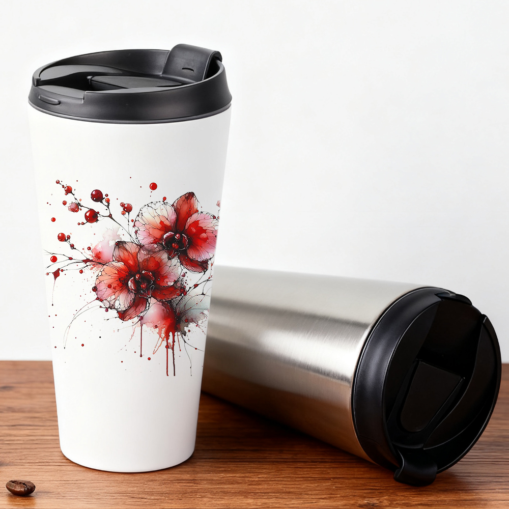 Blank 16oz Double-Wall Tapered Stainless Steel Tumbler - Sublimation & Heat Transfer Printable, Insulated Metal Tumbler | Customizable Conical Stainless Steel Cup for Drinks