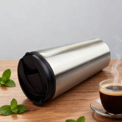 Blank 16oz Double-Wall Tapered Stainless Steel Tumbler - Sublimation & Heat Transfer Printable, Insulated Metal Tumbler | Customizable Conical Stainless Steel Cup for Drinks