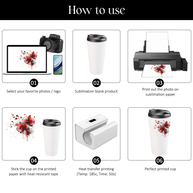 Blank 16oz Double-Wall Tapered Stainless Steel Tumbler - Sublimation & Heat Transfer Printable, Insulated Metal Tumbler | Customizable Conical Stainless Steel Cup for Drinks