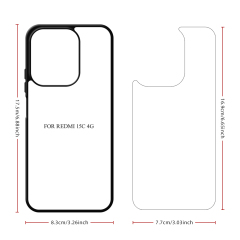 New Arrival Sublimation Blank 2D TPU Phone Case for Redmi 15 4G/5G, Redmi 15C DIY Phone Cover with Aluminum Sheet
