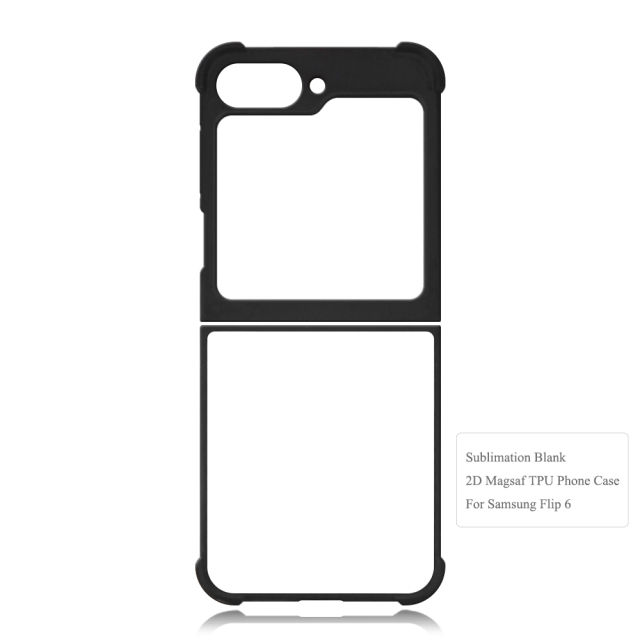 Sublimation Wireless Charging 2D TPU Magsafe Phone Case for Samsung Flip Series DIY Magnetic Phone Cover with Blank Film Sheet