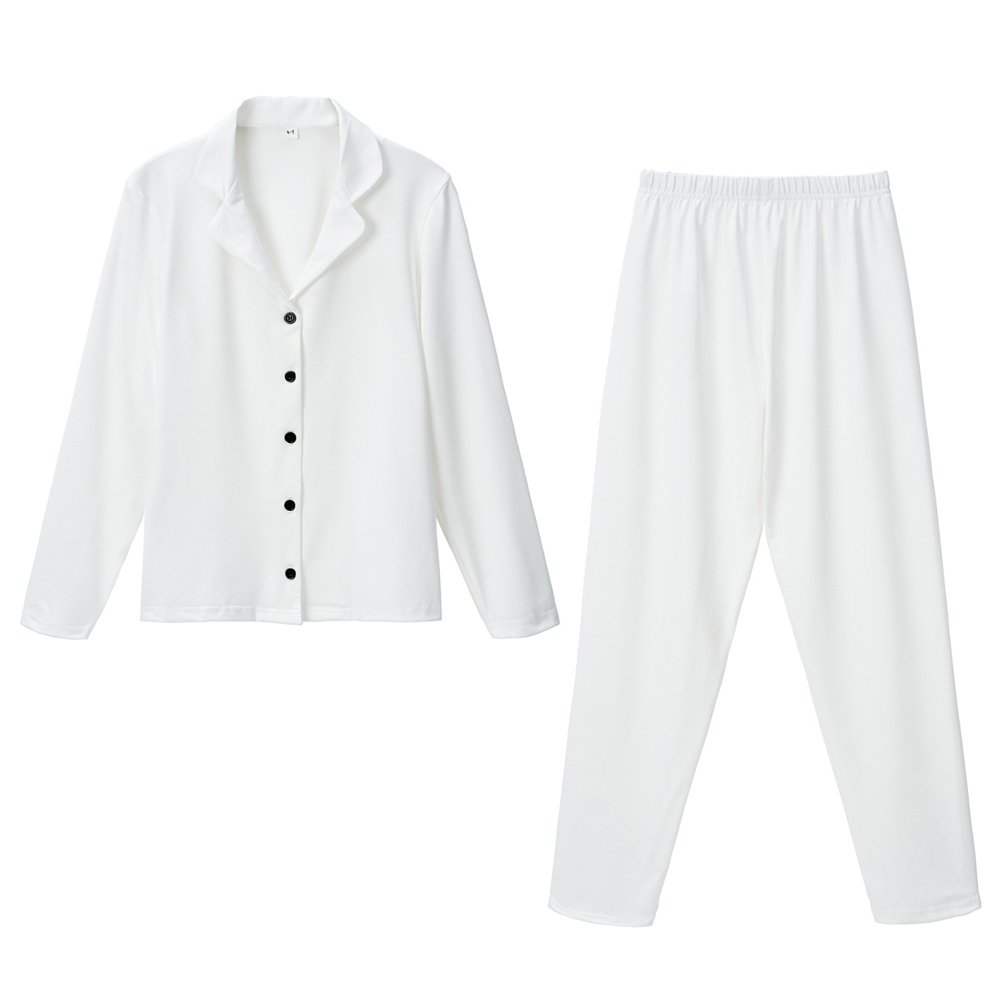 Blank Sublimation Milk Silk Pajama Set - Long Sleeve/Long Pant & Short Sleeve/Short Pant Styles, Kids & Adult Sizes | Heat Transfer Printable Soft Milk Silk Sleepwear