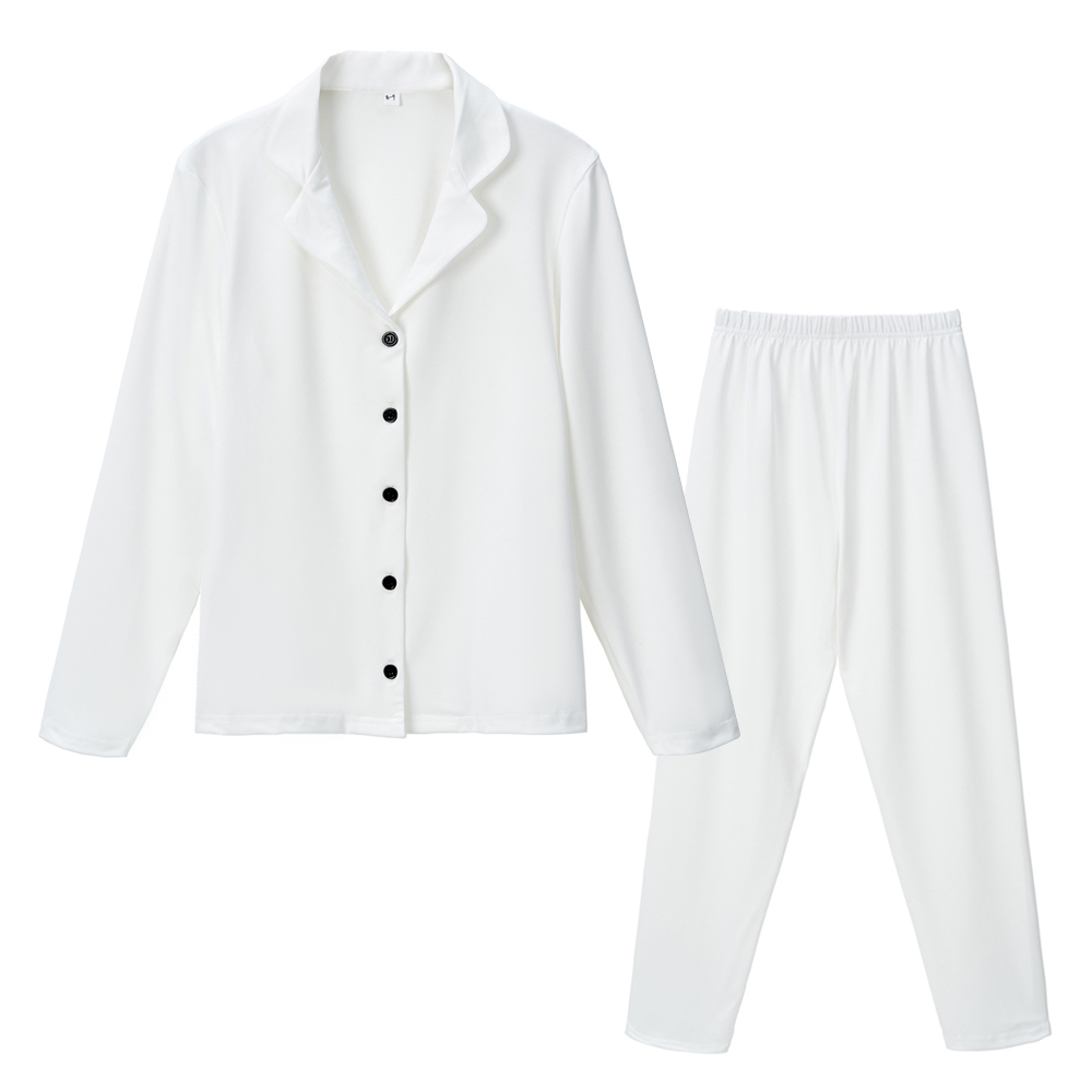 Blank Sublimation Milk Silk Pajama Set - Long Sleeve/Long Pant & Short Sleeve/Short Pant Styles, Kids & Adult Sizes | Heat Transfer Printable Soft Milk Silk Sleepwear