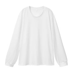 Blank Sublimation Milk Silk Crew Neck Pajama Set - Long Sleeve & Pants, Detailed Sizing for Kids & Adults | Heat Transfer Customizable Soft Milk Silk Sleepwear with Round Neck