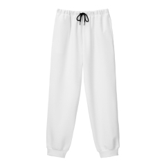 Blank Sublimation Milk Silk Crew Neck Pajama Set - Long Sleeve & Pants, Detailed Sizing for Kids & Adults | Heat Transfer Customizable Soft Milk Silk Sleepwear with Round Neck