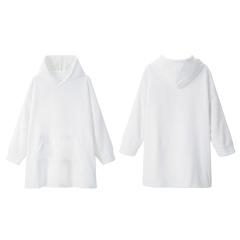 Blank Sublimation Blanket Fleece Robe - Heat Transfer Printable Loungewear with Double-Sided Flannel/Crystal Velvet-Lambswool Options | Kids & Adult Sizes Soft Sleep Robe for Custom Designs