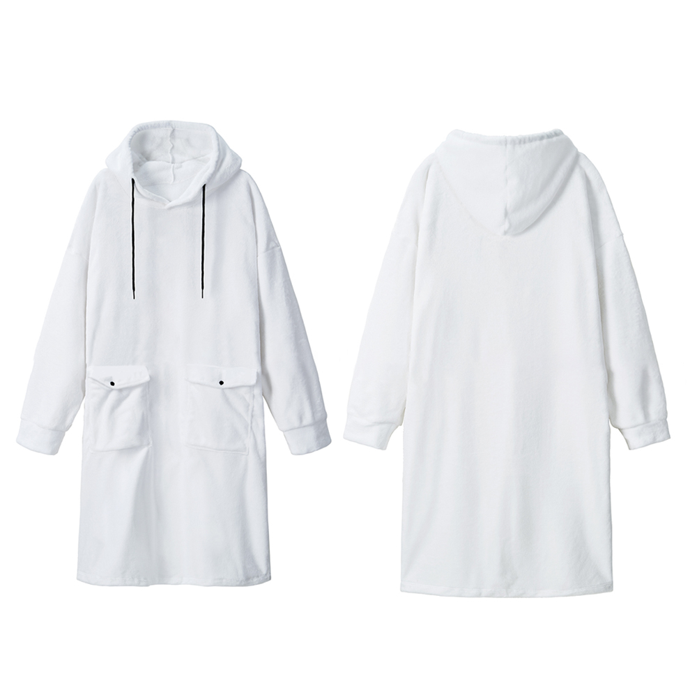 Blank Sublimation Blanket Fleece Robe - Heat Transfer Printable Loungewear with Double-Sided Flannel/Crystal Velvet-Lambswool Options | Kids & Adult Sizes Soft Sleep Robe for Custom Designs