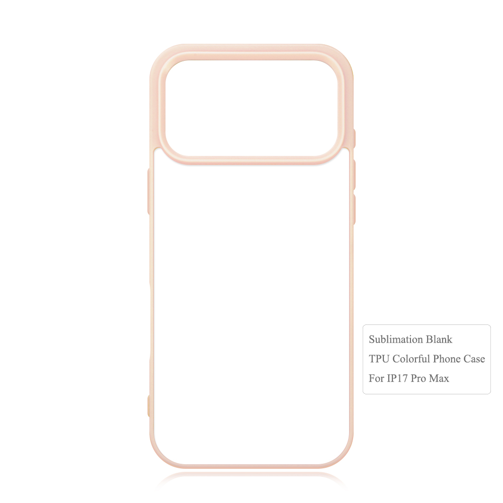 New 2D Sublimation TPU Colorful Phone Case with Inside Black Flocking for iPhone 17, 16,15,14 Series DIY Shell with Aluminum Sheet