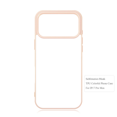 New 2D Sublimation TPU Colorful Phone Case with Inside Black Flocking for iPhone 17, 16,15,14 Series DIY Shell with Aluminum Sheet