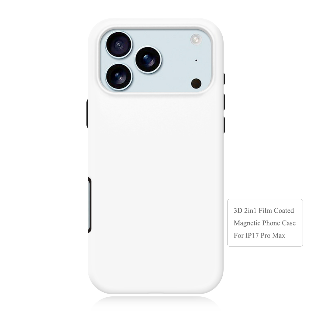 Sublimation 3D 2in1 Film Magsafe Coated Phone Case for iPhone 17,16,15,14,13 Series Support Wireless Charging