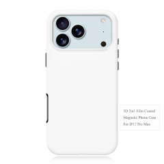 Sublimation 3D 2in1 Film Magsafe Coated Phone Case for iPhone 17,16,15,14,13 Series Support Wireless Charging