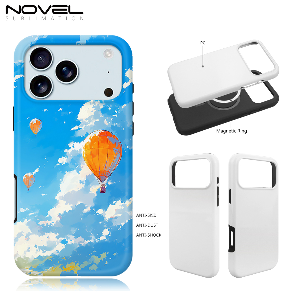 Sublimation 3D 2in1 Film Magsafe Coated Phone Case for iPhone 17,16,15,14,13 Series Support Wireless Charging