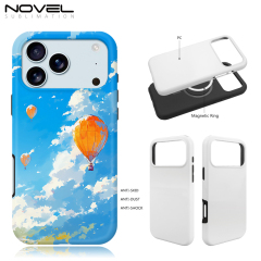 Sublimation 3D 2in1 Film Magsafe Coated Phone Case for iPhone 17,16,15,14,13 Series Support Wireless Charging
