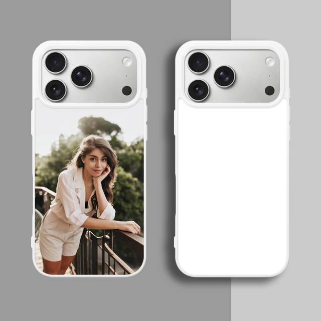 New 2D Sublimation TPU Colorful Phone Case with Inside Black Flocking for iPhone 17, 16,15,14 Series DIY Shell with Aluminum Sheet